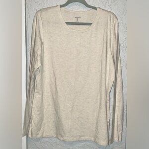 Amazon Essentials Cream Long Sleeve Shirt (NWOT)
